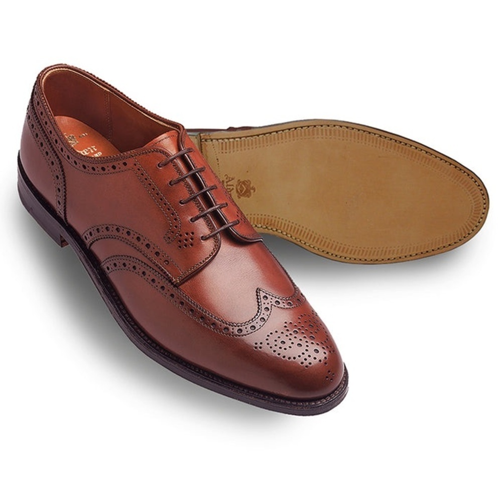 EUC Alden Custom Bootmakers 966 Short Wing Blucher (Burnished Tan Calf)